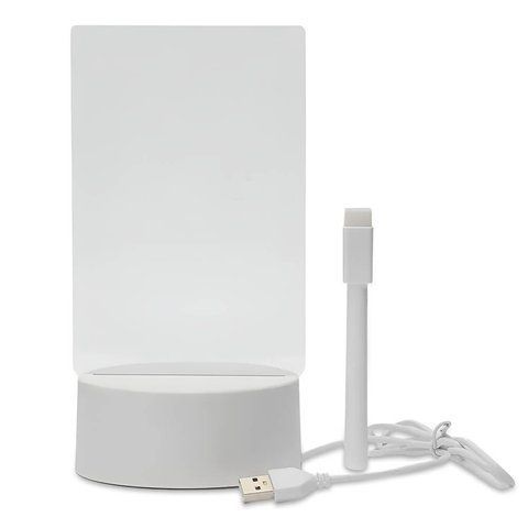 Світильник-дошка для нотаток LAMP 3D (15х10 см) з маркером: Світлодіодний нічник-планер від USB D092889 фото