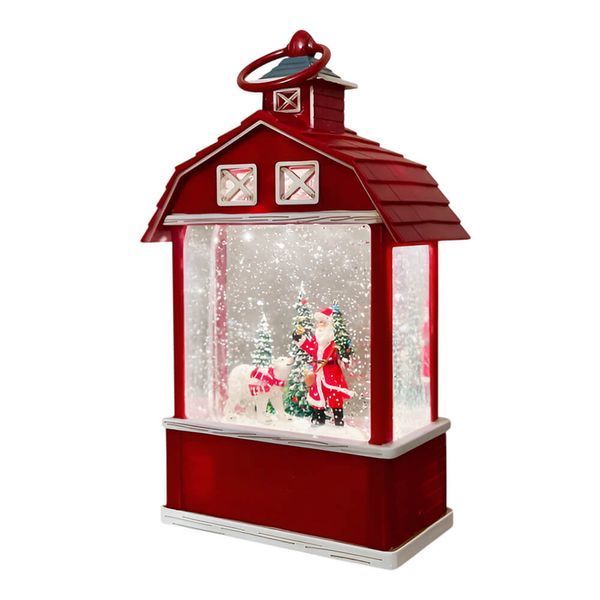 Новорічний музичний LED-ліхтар &laquo;Santa & Bear Snow Magic&raquo; 25 см з ефектом снігопаду та підсвіткою USB 12741 фото