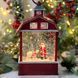 Новорічний музичний LED-ліхтар &laquo;Santa & Bear Snow Magic&raquo; 25 см з ефектом снігопаду та підсвіткою USB
