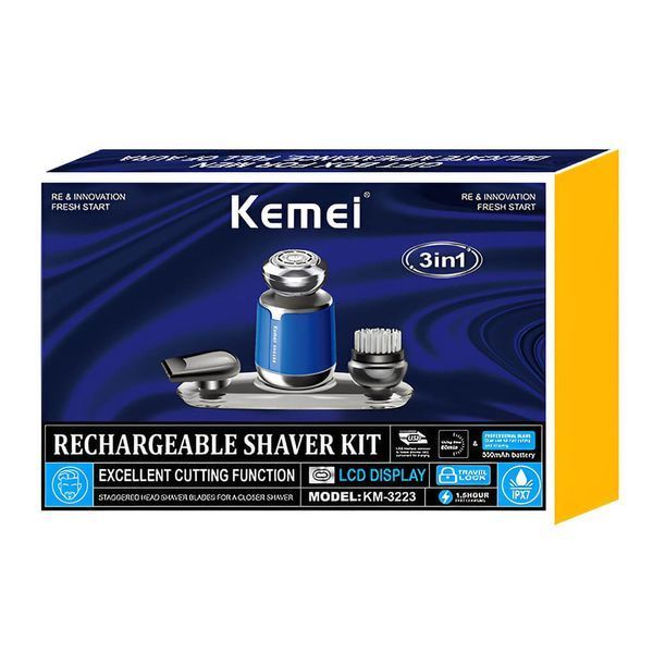 Електрична бритва Kemei KM-3223 3-в-1: універсальний набір для догляду за обличчям D093023 фото