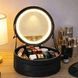 Дорожня косметичка-органайзер з LED-дзеркалом (29х28х11 см) &mdash; Професійний кейс для косметики з підсвіткою D092905 фото 2
