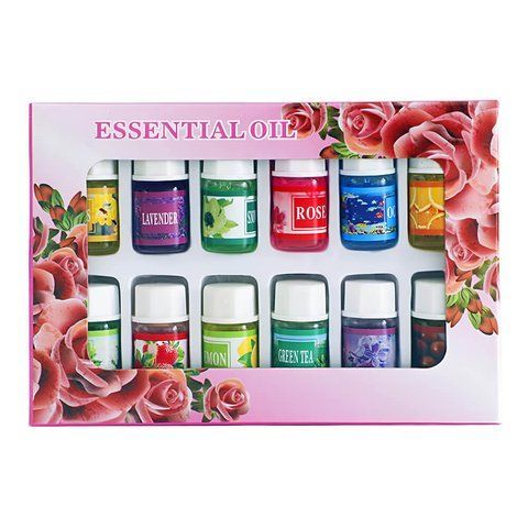 Набір натуральних ефірних олій Essential Oil (12 флаконів по 3 мл) &mdash; Органічні аромамасла для дифузора, SPA та дому D092827 фото