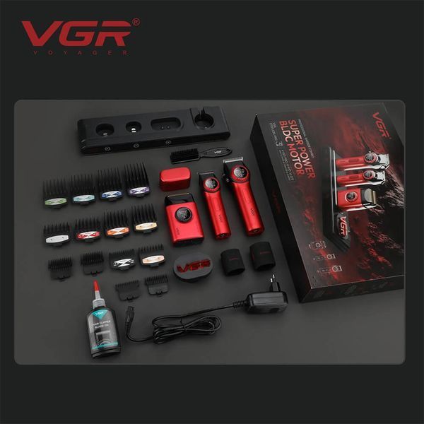 Професійний набір для стрижки VGR V-962 (Машинка, тример та шейвер на зарядній станції) D093020 фото