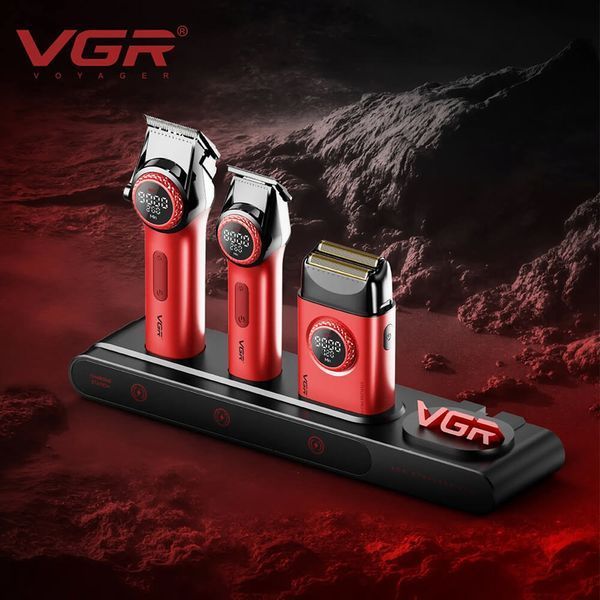 Професійний набір для стрижки VGR V-962 (Машинка, тример та шейвер на зарядній станції) D093020 фото